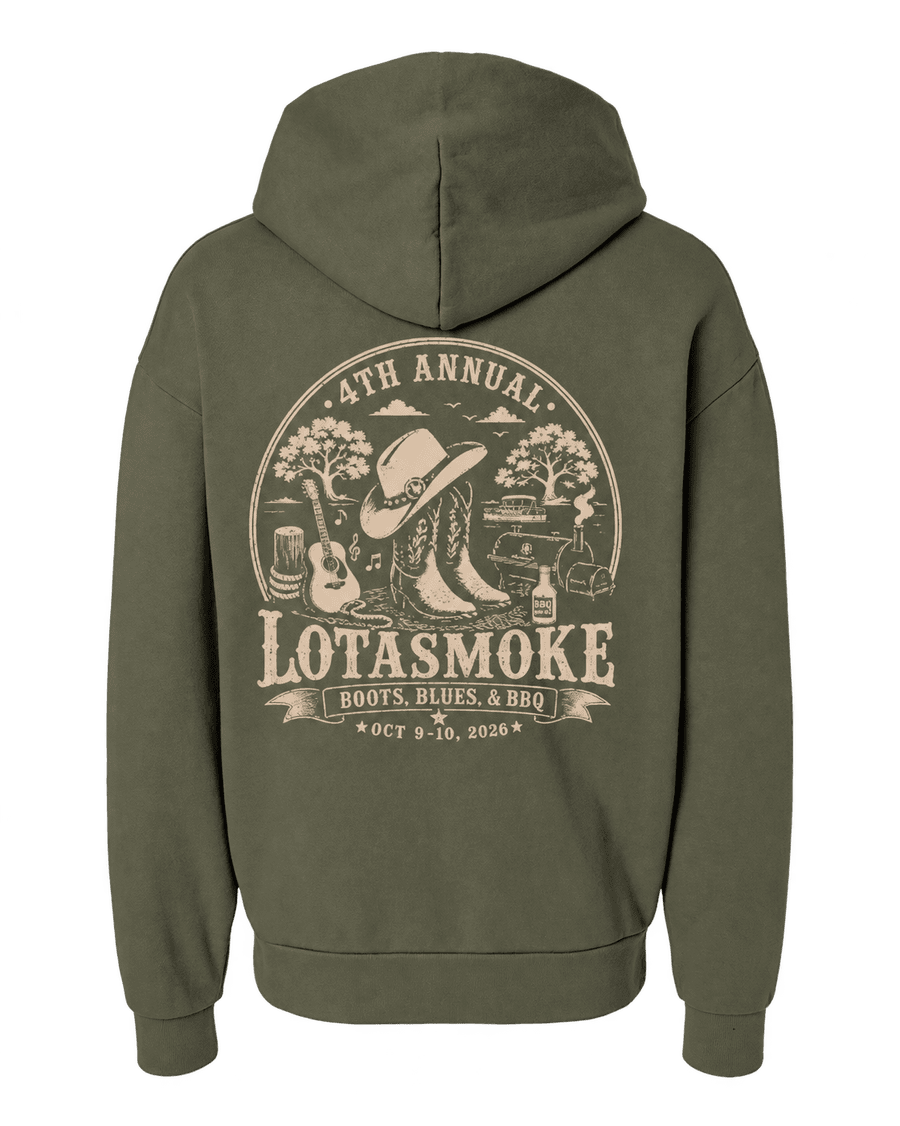 Lotasmoke 2026 hoodie, back design